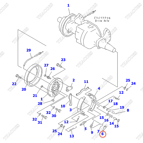 Lẫy khoá 3EC-30-21161, 3EC-30-21160; 3ED-30-31150 (bánh trái)