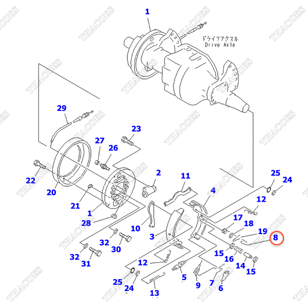 Móc nối 3EC-30-21180 (bánh trái)
