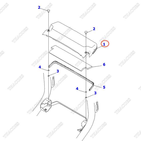 Nắp đậy két làm mát 3EB-50-53211XC