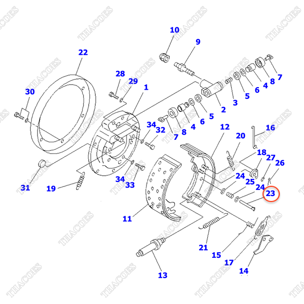 Chốt hãm guốc phanh 3ED-30-31231