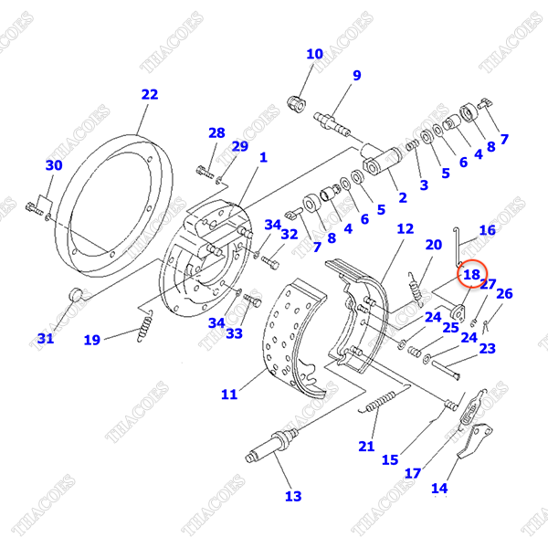 Đòn bẩy 3ED-30-31190; 3EC-30-21280