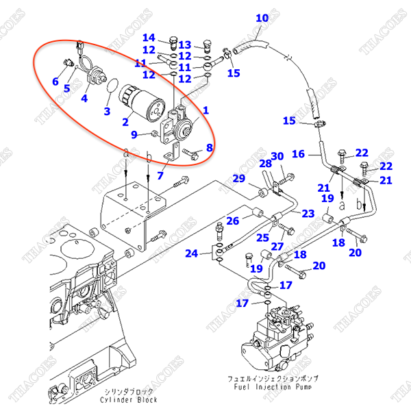 Cụm bơm nhiên liệu 6204-71-7200