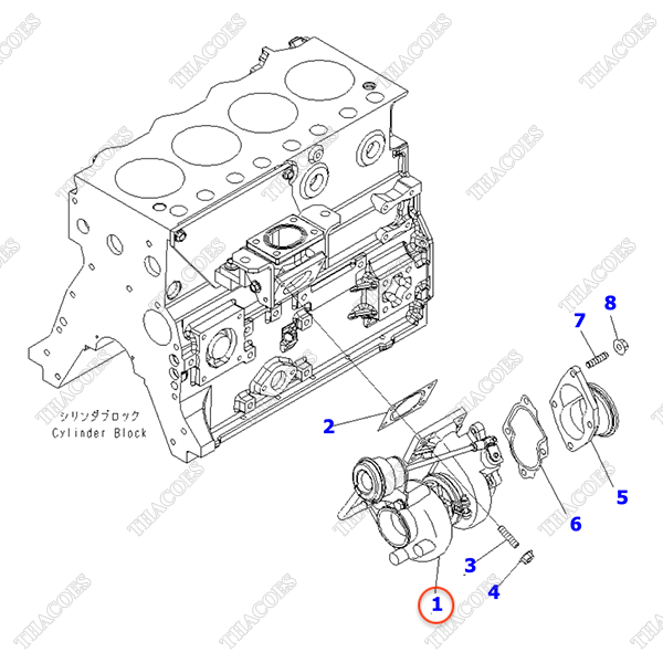 Turbo tăng áp 6205-81-8160