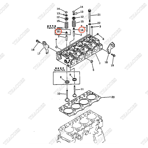 Phớt ghít xupap 6204-41-4540 (8 cái)
