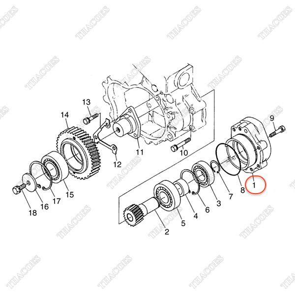 Bơm nhớt sơ cấp BN-1K371-83060 (Inc 1-8)