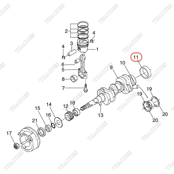 Bạc đuôi trục cơ BN-19202-23280