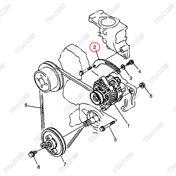 Thanh chống đỡ máy phát BN-1C010-64420