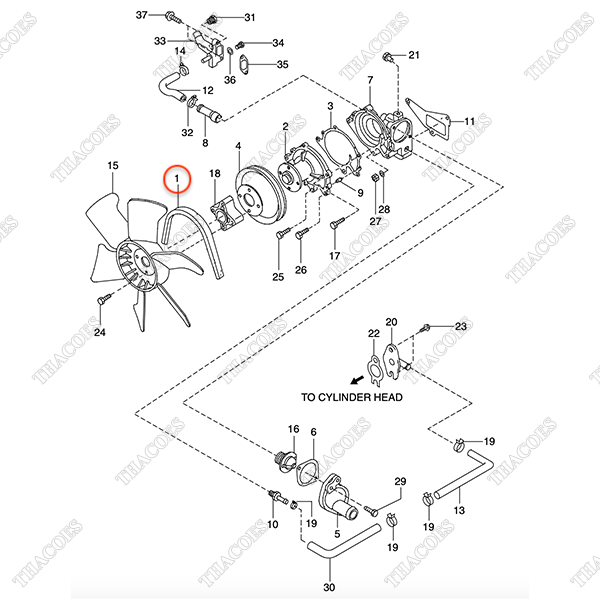 Dây curoa quạt N-02117-21521
