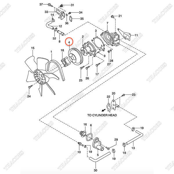 Puly quạt N-21051-GY360