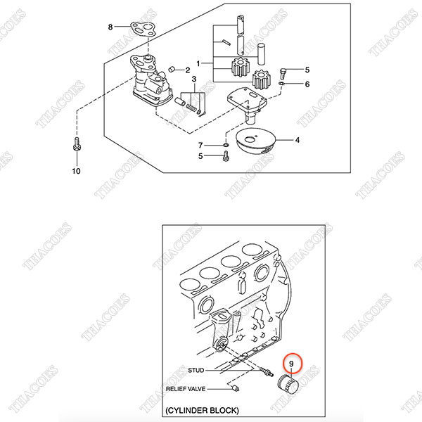 Lọc nhớt động cơ 20801-01361
