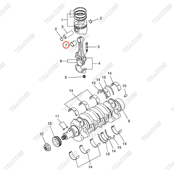 Bạc ắc piston A-12030-2W200