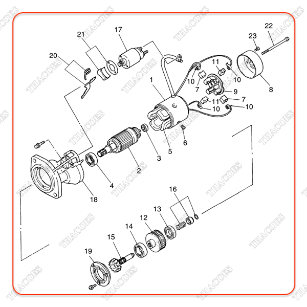 (OC) Củ đề A-23300-40K21 (12V)