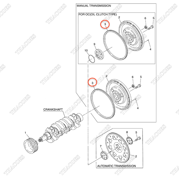 (MT) Vòng răng bánh đà A-12312-L1800