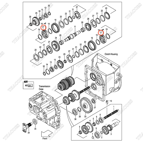 Ổ đỡ ly hợp 12N43-42161 (2c)