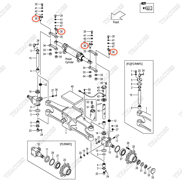 (Seri 2227-Up) Chốt nối 22B54-32171 (4 cái)