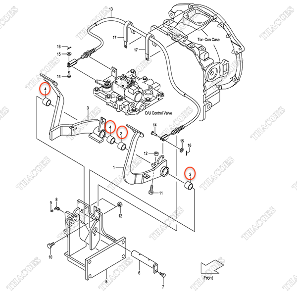 Bạc trượt pedal 23655-42421 (4 cái)