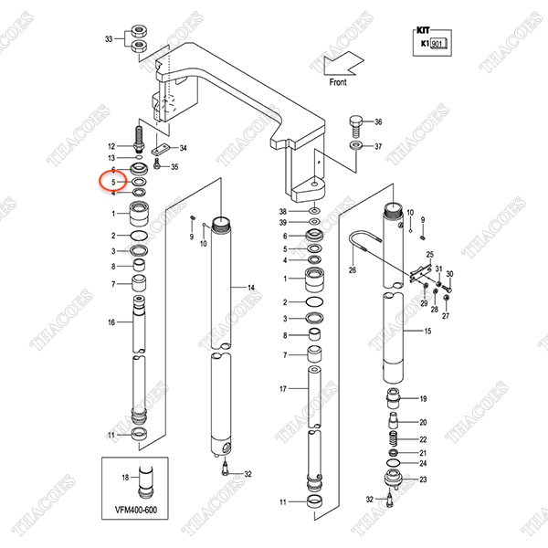 (VFM2N4) Căn đệm 23650-52861 (Rear)