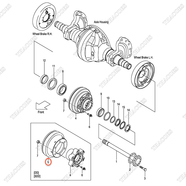 Trống phanh 53657-42081 (DD) (SDD)