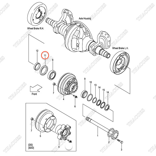 (SN 161-Up) Phớt bụi 23653-02001