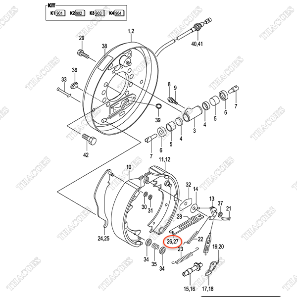(35/40) Chống phanh phải C-52-11255-24530
