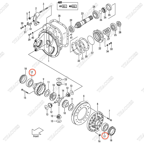 Vòng bi trục láp 124T3-52261