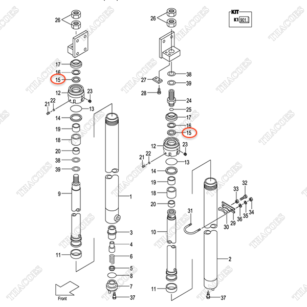 (35/40) Phớt cổ 97103-35431 (sau)