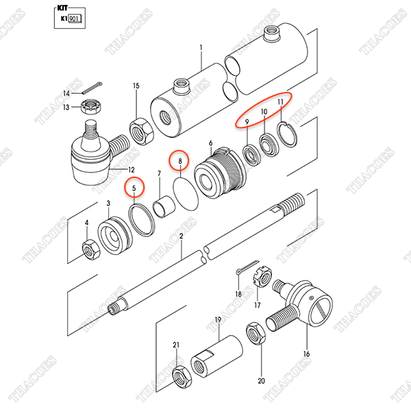 (GB) Bộ phớt xi lanh lái 25954-59802