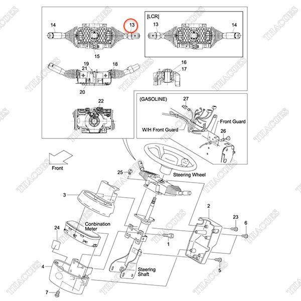 Cụm công tắc đèn 243C4-40501 (AT)