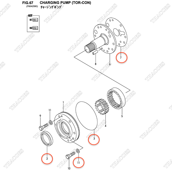 Bộ gioăng phớt 143E3-89801 (Kit 902)