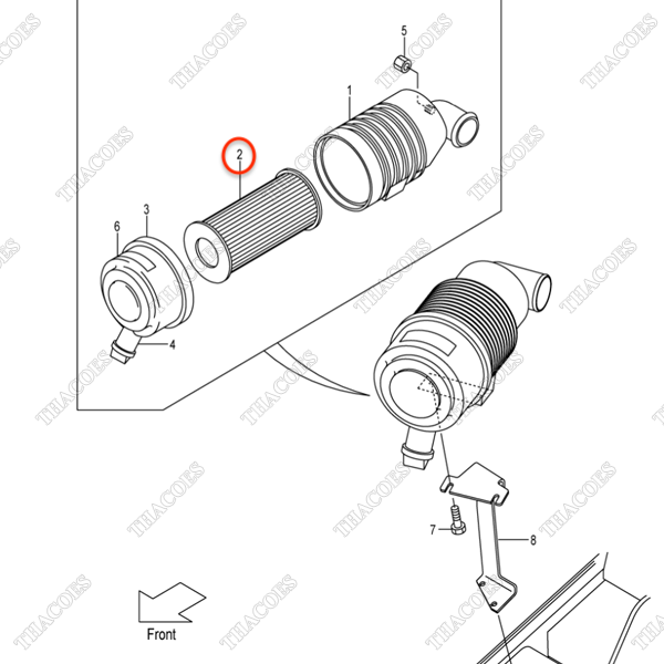 Lọc gió ngoài 256G1-08011