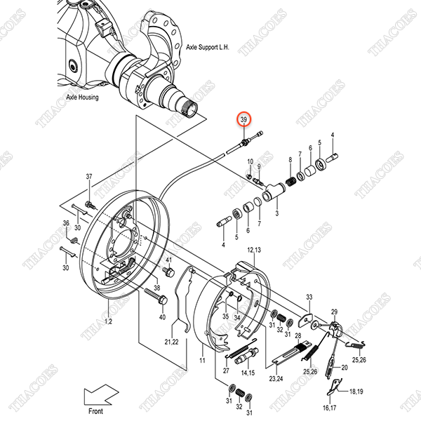 Cáp phanh tay C-52-11246-14607-R