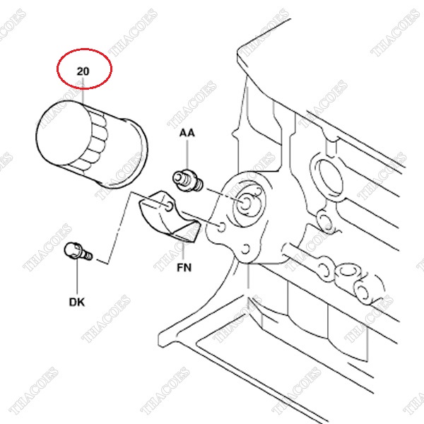 Lọc nhớt động cơ 15601-76009-71