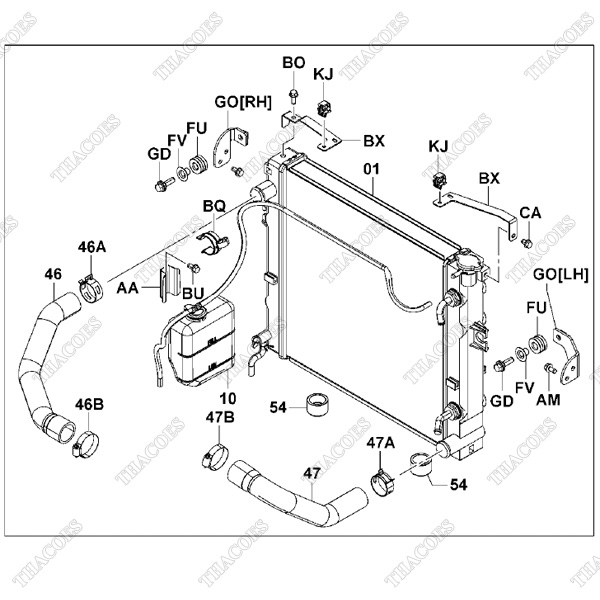 (10) Bình nước phụ 16490-23470-71