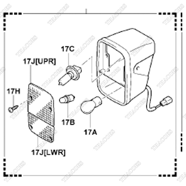 (17B) Bóng đèn lùi 56542-23320-71 (12V)