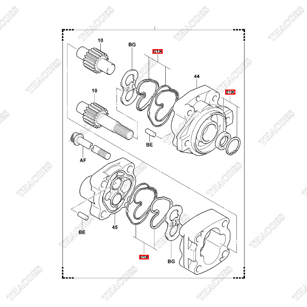 (01K) Bộ gioăng phớt bơm thủy lực 04671-10960-71