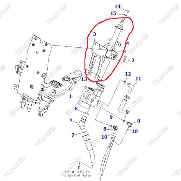 Cột lái 3EB-34-63110