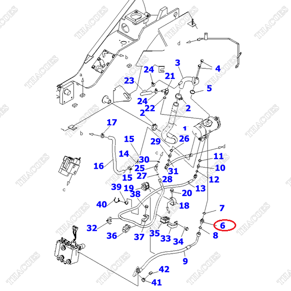 Rắc co thẳng 3EB-66-62220 (1c)