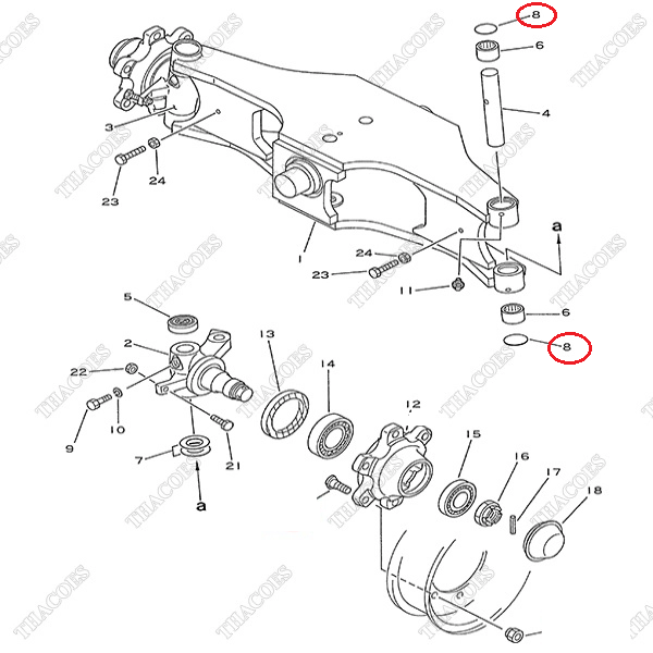 (Kit K8) Nắp chắn mỡ 07046-14520 (4c)