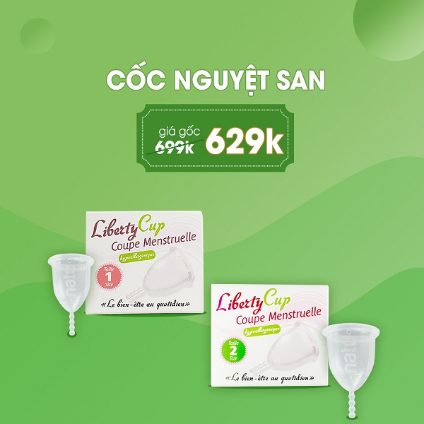 Giá bán cốc nguyệt san Liberty Cup luôn được đăng tải đầy đủ trên website và fanpage chính thức của công ty