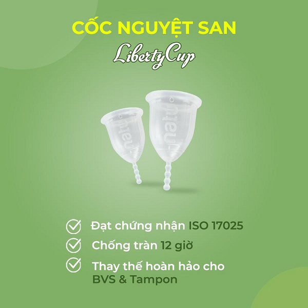  Liberty Cup là thương hiệu cốc nguyệt san hàng đầu tại Pháp đạt tiêu chuẩn ISO 17025 về độ an toàn