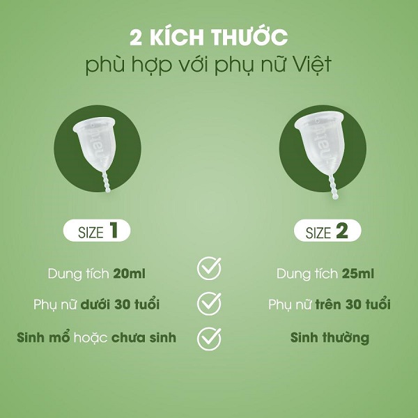 Chị em hãy căn cứ vào độ tuổi, tình trạng sinh nở để chọn size cốc nguyệt san Liberty Cup phù hợp