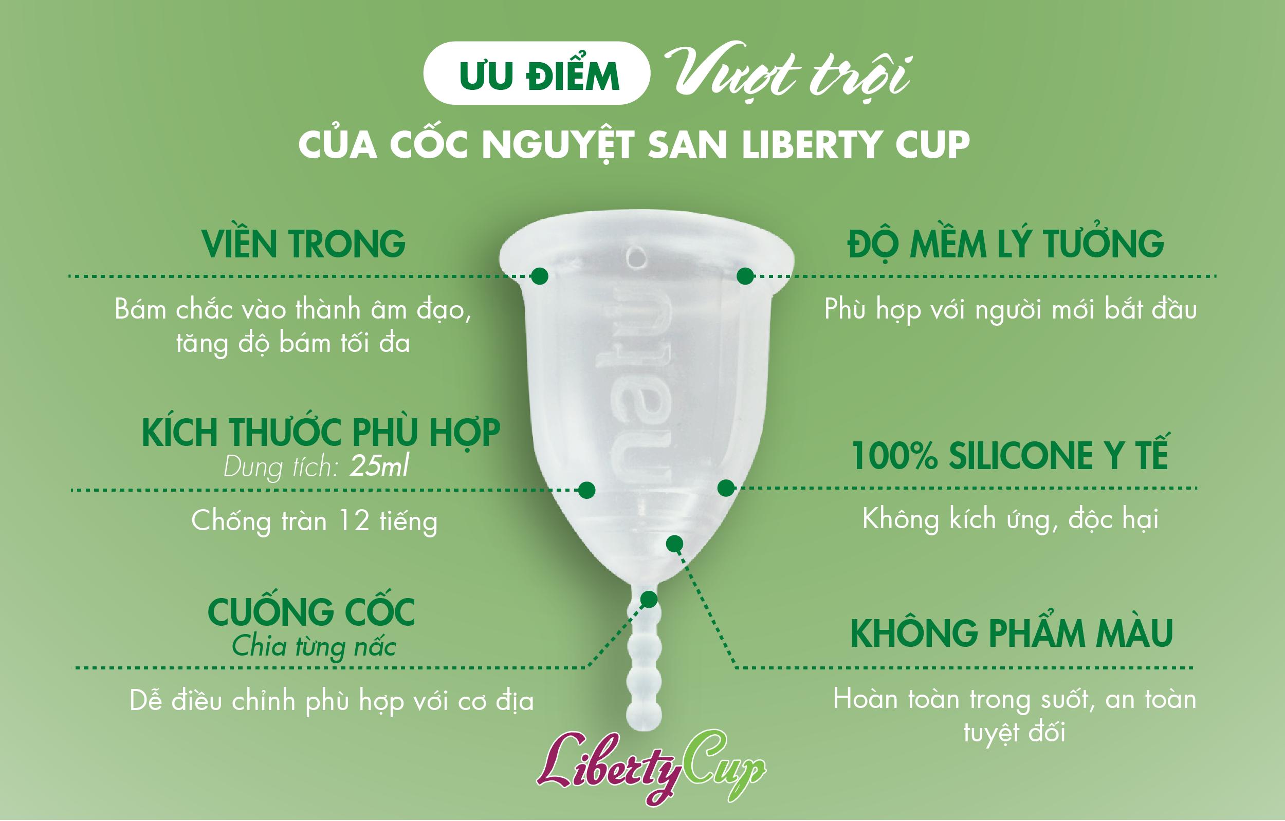 Ưu điểm vượt trội của cốc nguyệt san Liberty Cup