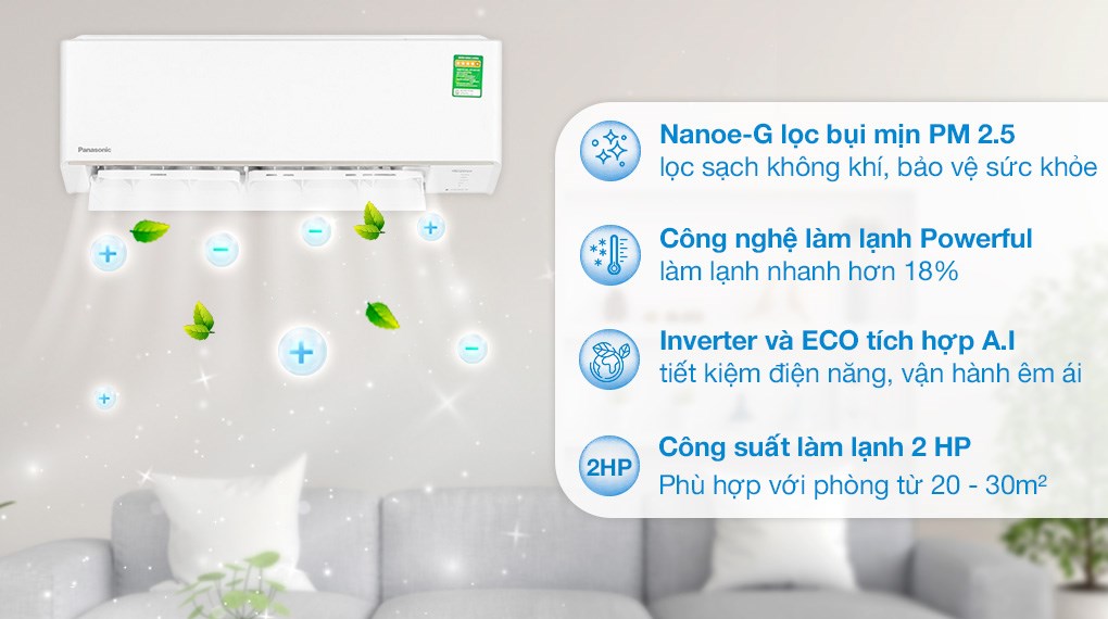 Điều hòa Panasonic 18000BTU CU/CS-YZ18AKH-8 có các tính năng gì đặc biệt?