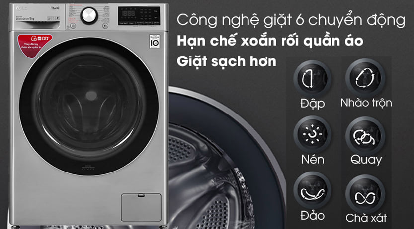 Công nghệ giặt 6 Motion DD của máy giặt LG