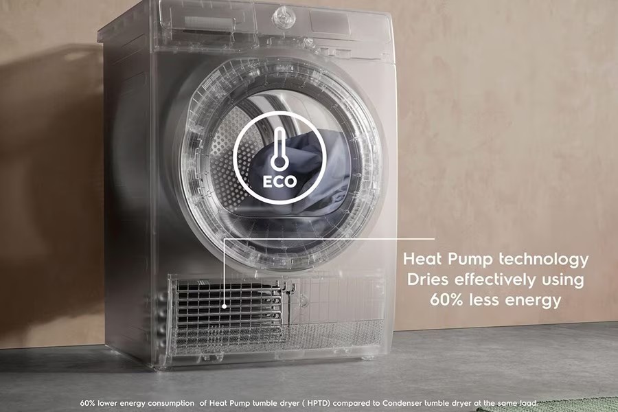 Máy sấy quần áo Electrolux bơm nhiệt EDH803J5SC model 2024 có những công nghệ nào nổi bật