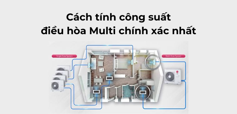 Cách tính công suất tiêu thụ điều hòa multi chuẩn nhất