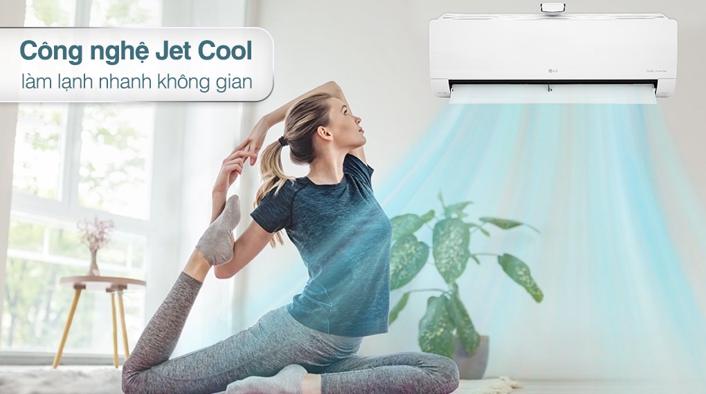 Bảo vệ sức khỏe, làm lạnh nhanh, tiết kiệm điện với điều hòa LG V10APFP Inverter