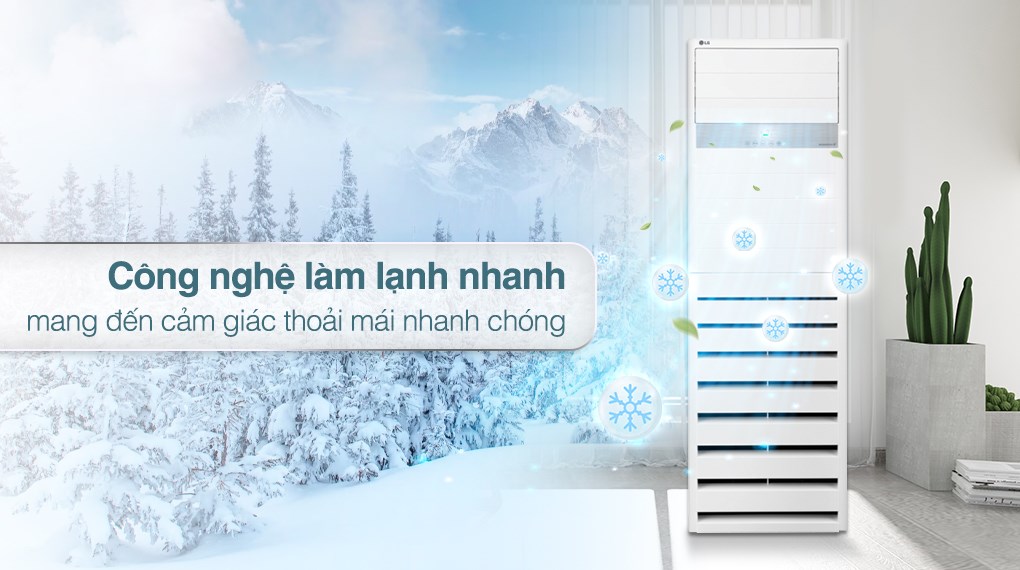 Điều hòa tủ đứng LG ZPNQ36LR5A0/ZUAD3: Mát lạnh tức thì, tiết kiệm tối ưu