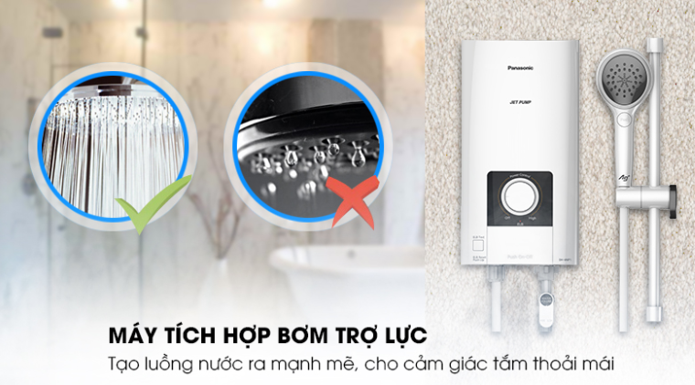 So sánh bình nóng lạnh trực tiếp có bơm và không bơm