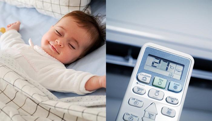 Cách bật điều hoà cho trẻ sơ sinh để con không bị ốm